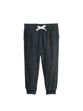Baby Girl Jumping Beans Black Luxe Snit Joggers Size 18M